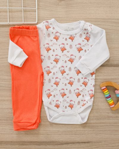 Conjunto Bebê Body e Calça Meu Pedacinho Balé da Ursinha