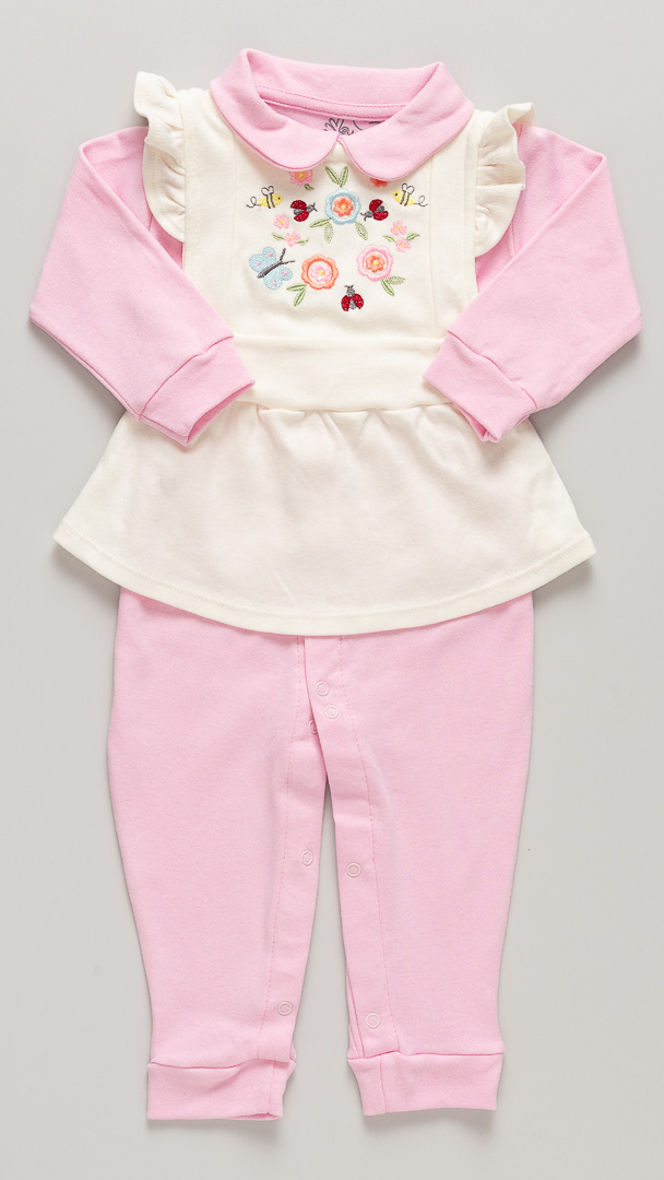 Macacão Bebê Suedine Premium Flores