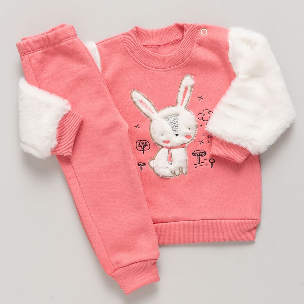 Conjunto Infantil Premium Moletom e Pelinho Coelhinha