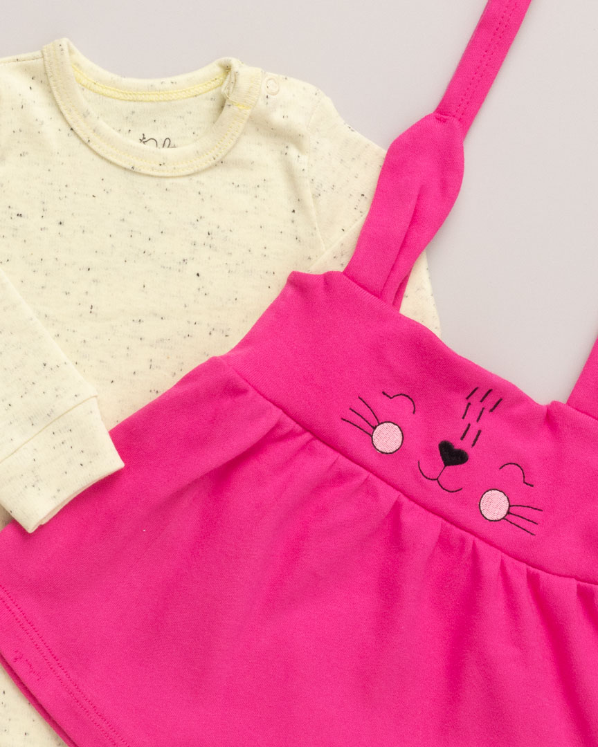 Conjunto Bebê Body e Jardineira Coelhinha - Imagem 2