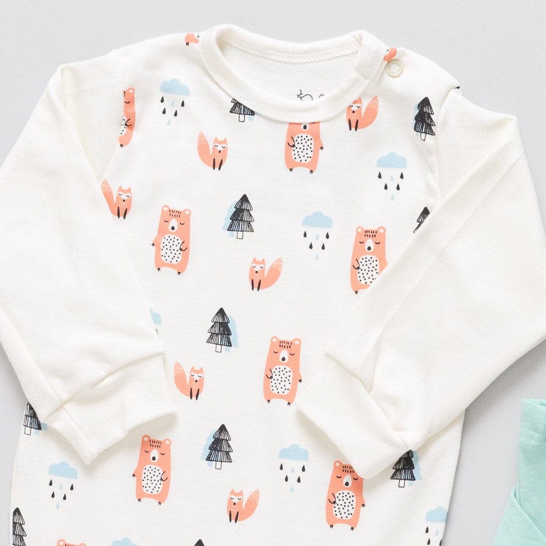 Kit Bebê 3 Peças Inverno Ursos Verde Menta - Imagem 6