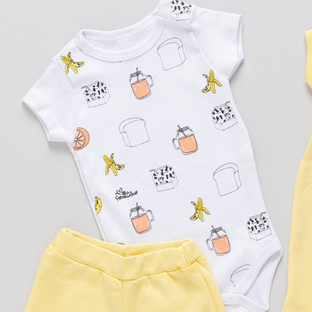 Conjunto Bebê Body e Calça Suedine Meu Pedacinho Frutas - Imagem 6