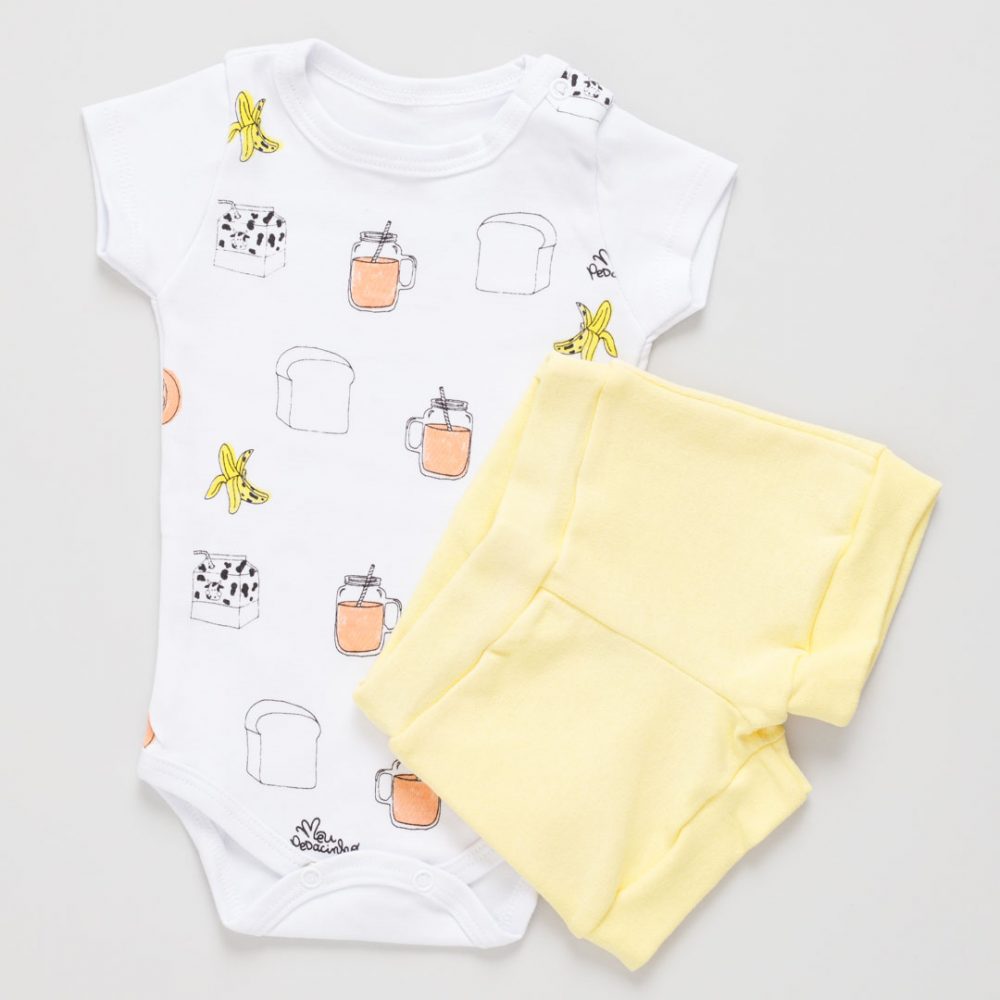 Conjunto Bebê Body e Calça Suedine Meu Pedacinho Frutas - Imagem 5