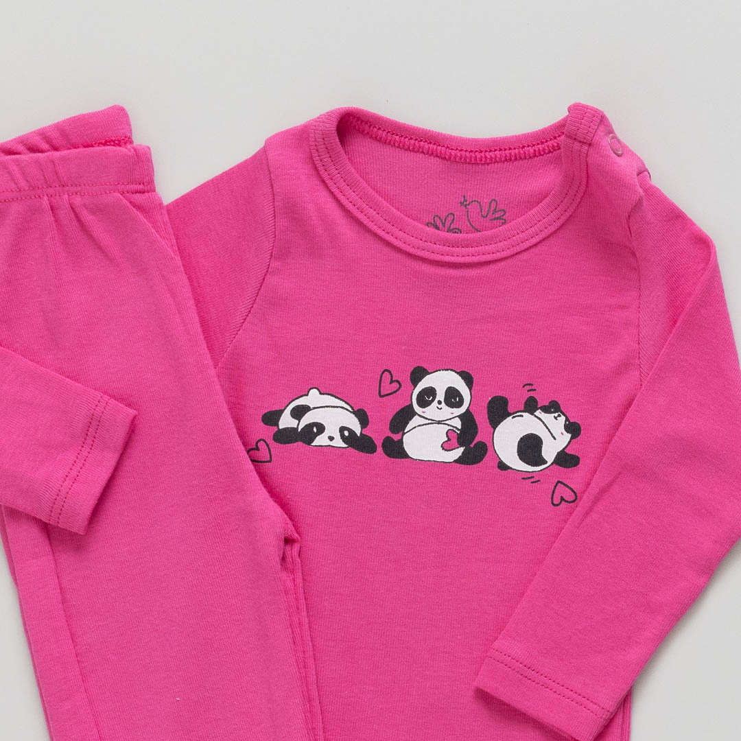 Kit Bebê 3 Peças Inverno Panda Pink - Imagem 6