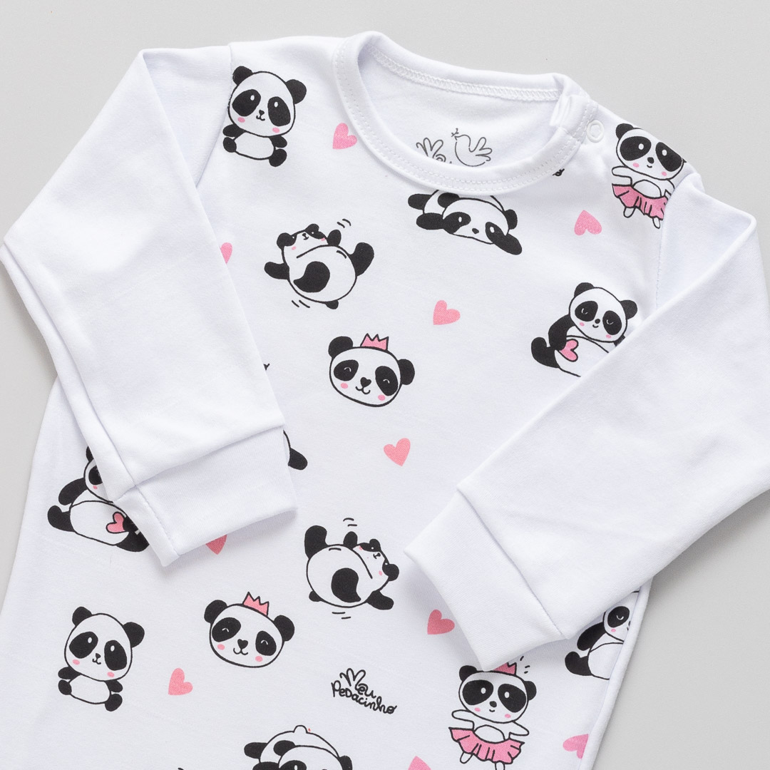 Kit Bebê 3 Peças Inverno Panda Pink - Imagem 4