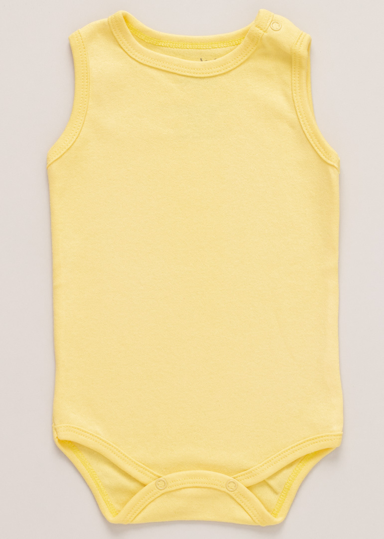 Body Regata básica Suedine Amarelo