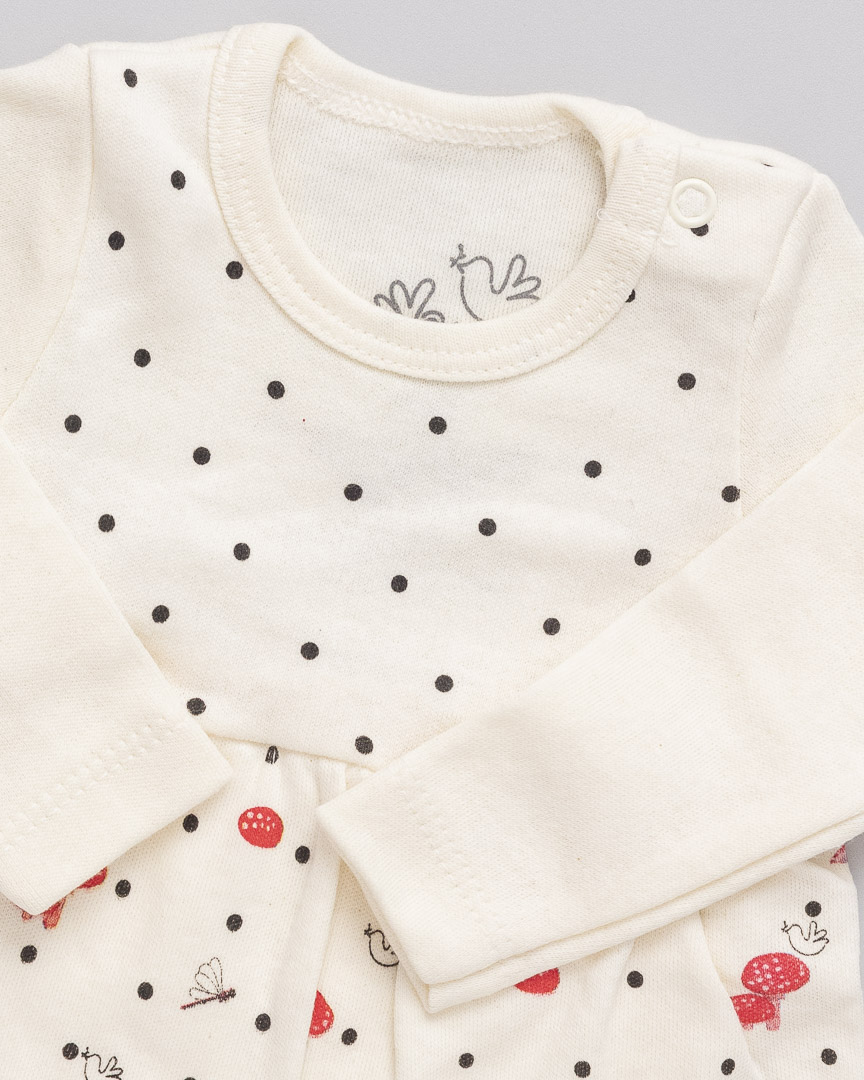 Body Bebê Vestido Bosque Encantado Off White - Imagem 2