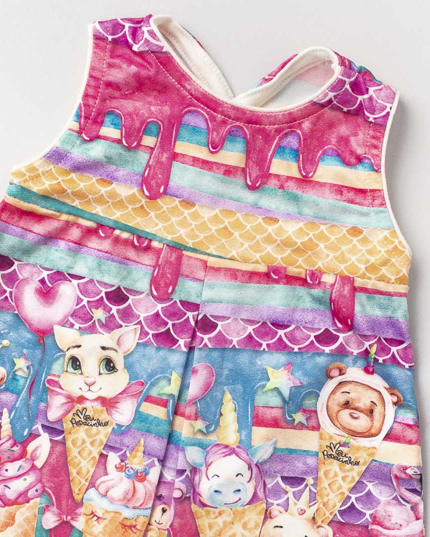 Vestido Bebê Sorvete Meu Pedacinho - Imagem 2