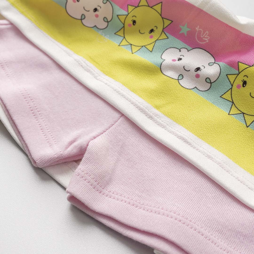 Conjunto Bebê Blusa e shorts-saia Arco-íris Rosa - Imagem 3