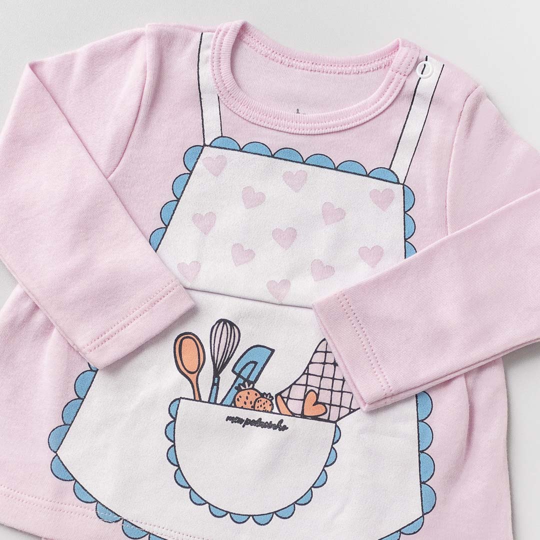 Body Bebê Vestido Confeiteira Rosa - Imagem 2