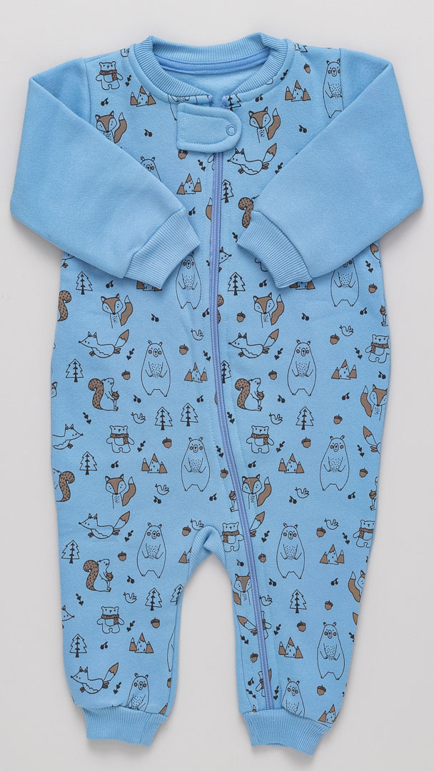 Macacão de Moletom com zíper Bichinhos da Floresta