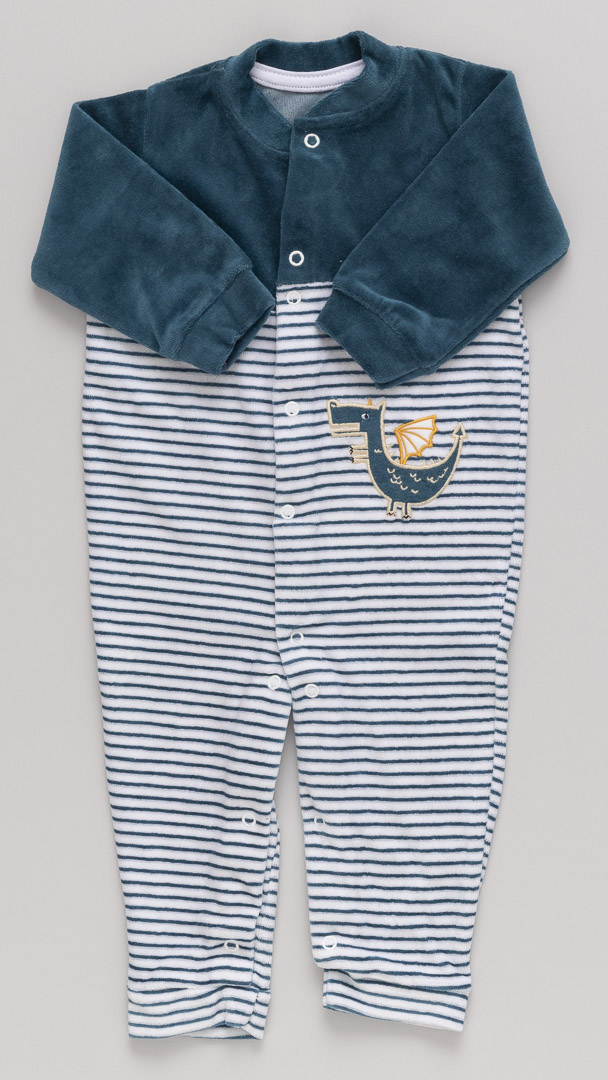 Macacão Bebê de Plush Dragão Verde