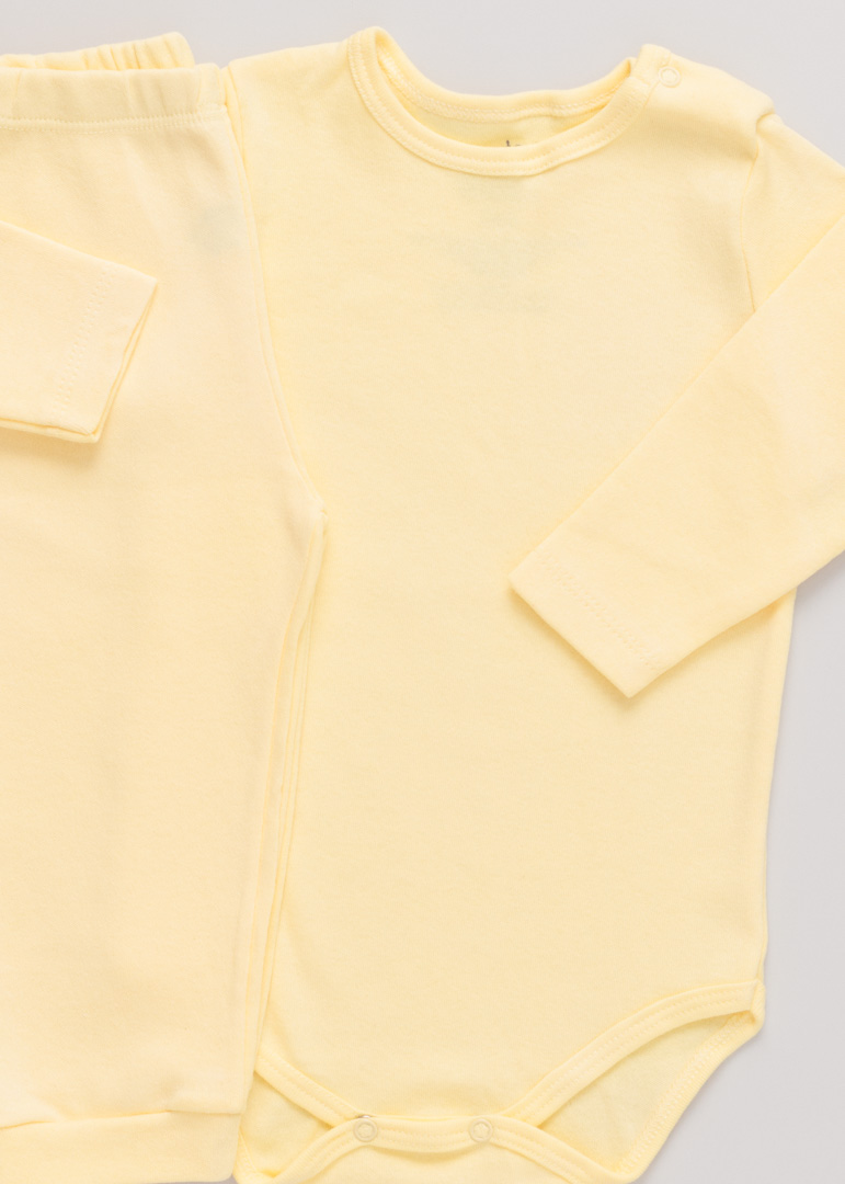 Conjunto Pagão Bebê Body e Calça Básico Amarelo - Image 2