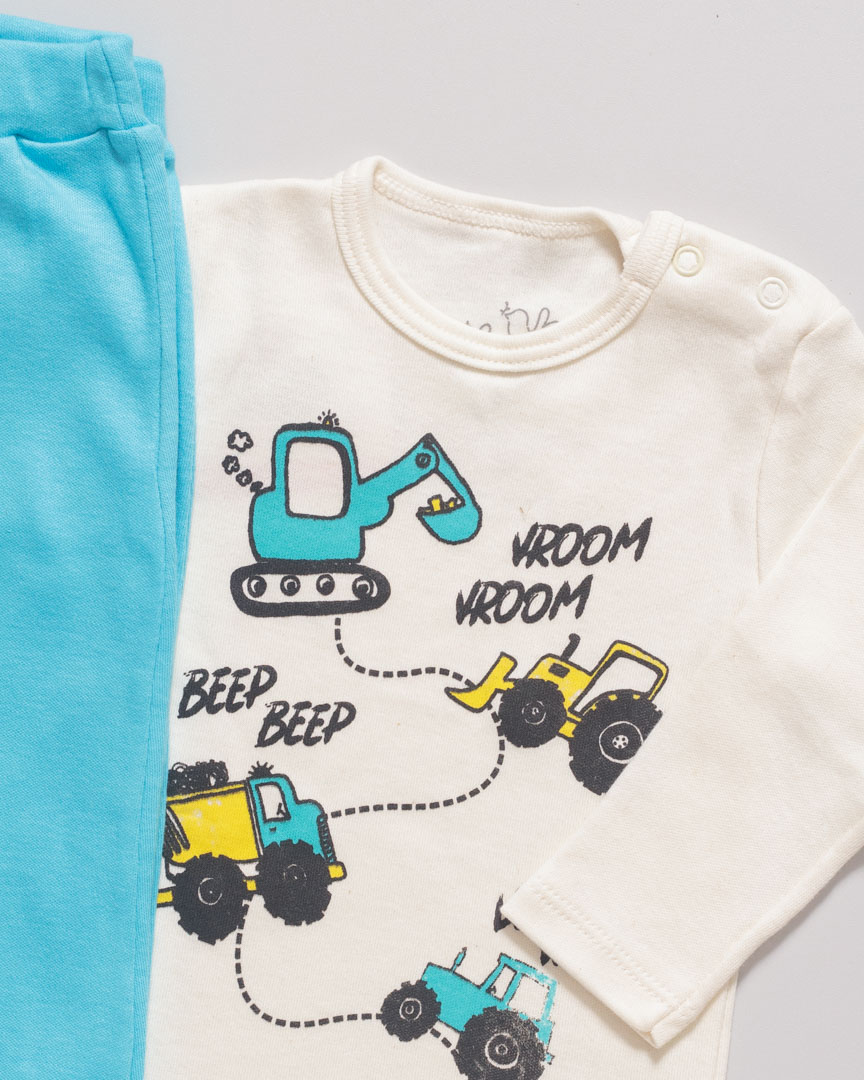 Conjunto Blusa Manga Longa e Calça Trator Off White - Imagem 4