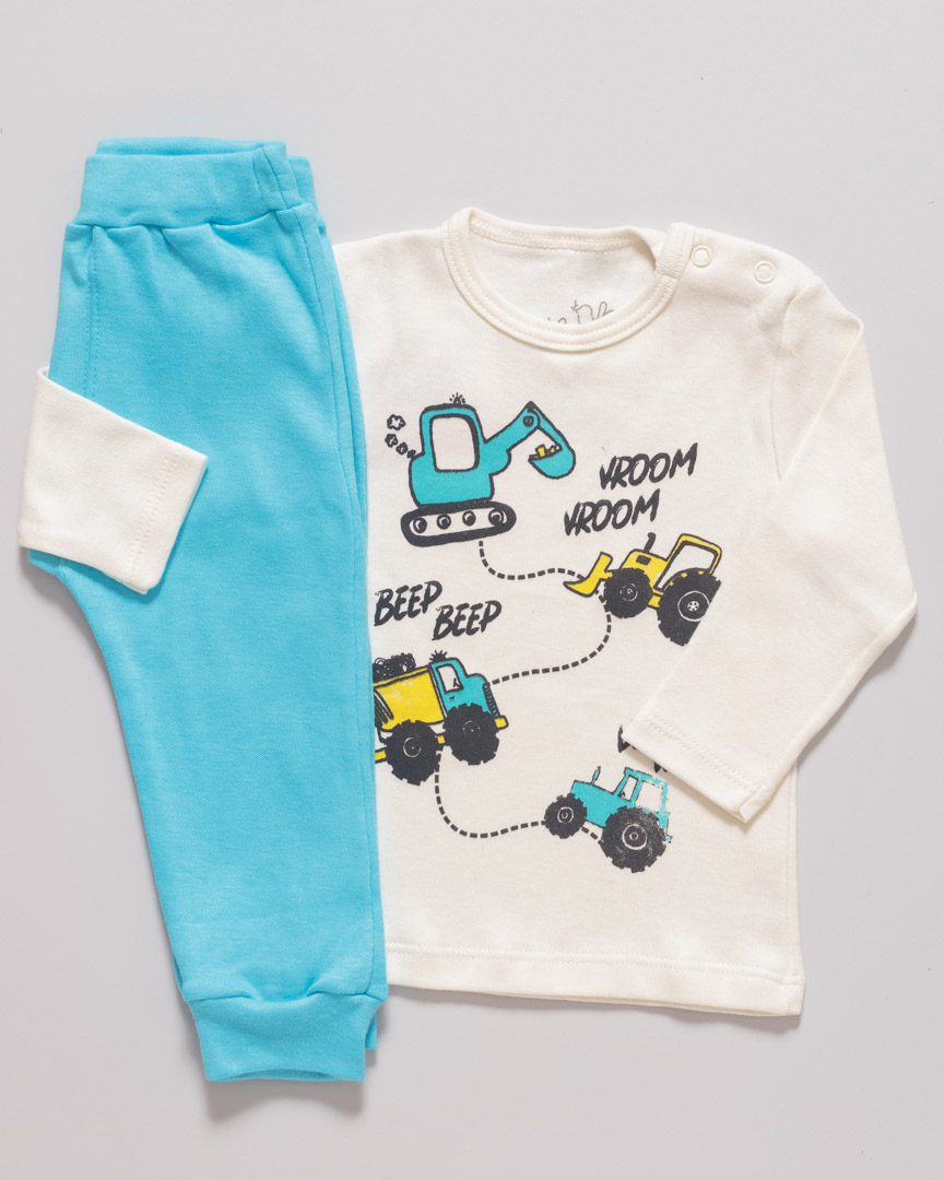 Conjunto Blusa Manga Longa e Calça Trator Off White - Imagem 3