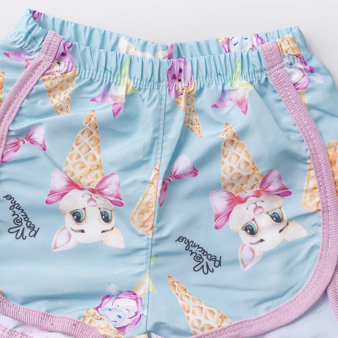 Shorts Moda Praia Bebê Tactel Sorvetinho - Imagem 2
