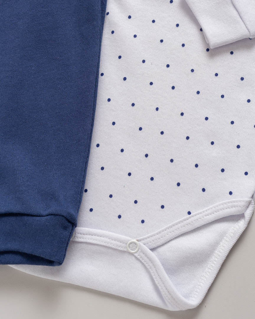 Conjunto Bebê Body e Calça Ursinho Branco - Image 6