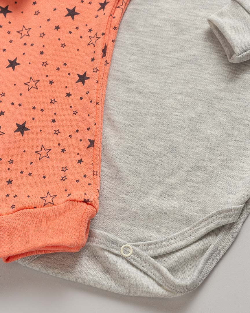 Conjunto Bebê Body e Calça Astronautas Mescla - Imagem 3