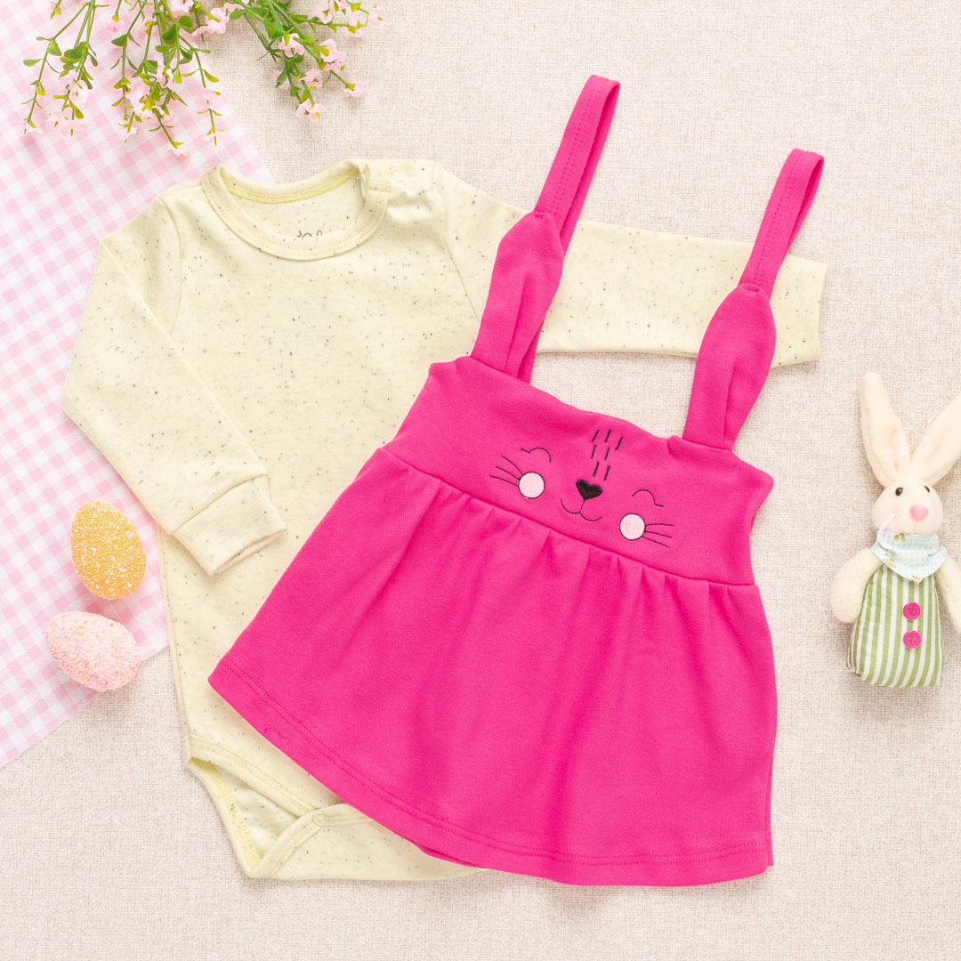 Conjunto Bebê Body e Jardineira Coelhinha - Imagem 8