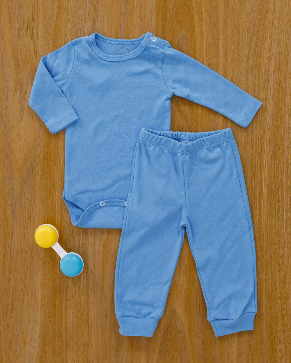 Conjunto Pagão Bebê Body e Calça Básico Azul