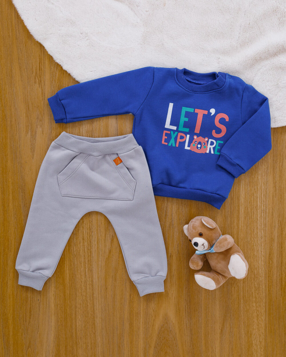 Conjunto Bebê Premium Moletom Meu Pedacinho