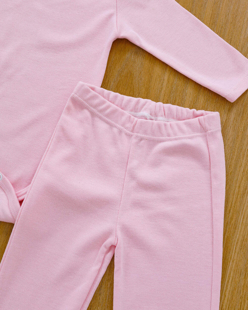 Conjunto Pagão Bebê Body e Calça Básico Rosa Bebê - Image 2
