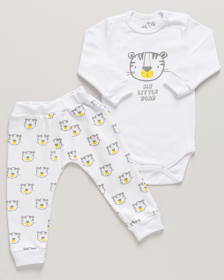 Conjunto Bebê Body e Calça Meu Pedacinho Tigre