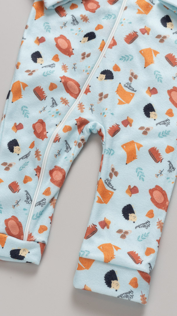 Macacão Bebê Soft com Zíper  Bichinhos da Floresta - Imagem 3