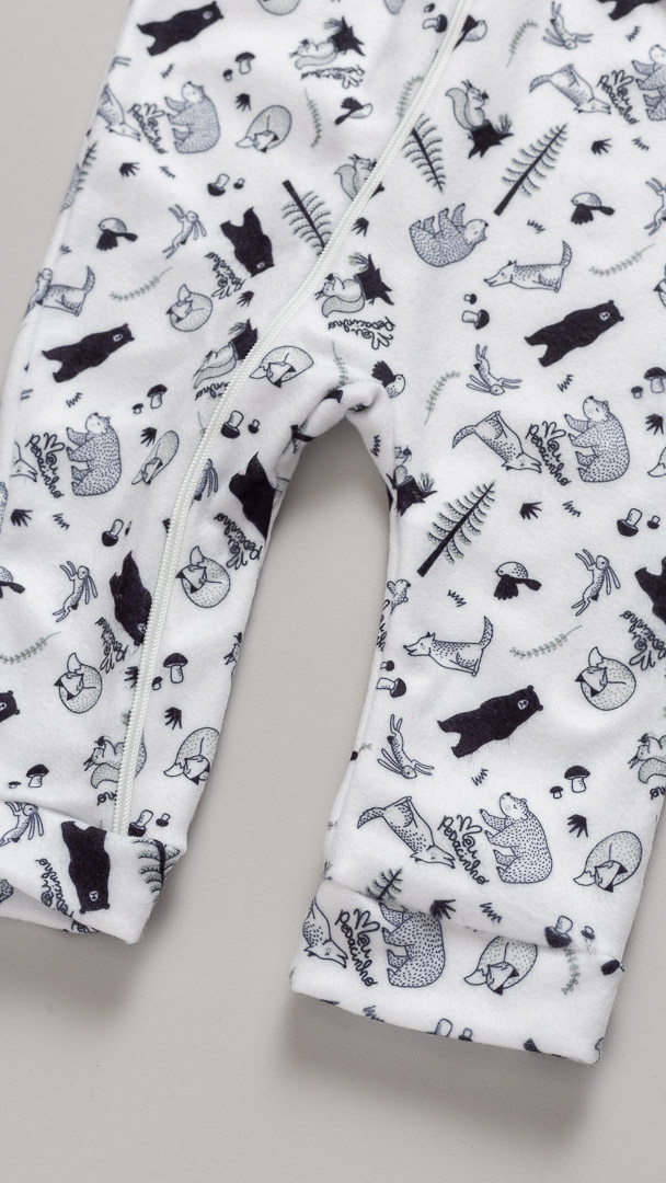 Macacão Infantil Soft com Zíper Urso Branco - Image 3