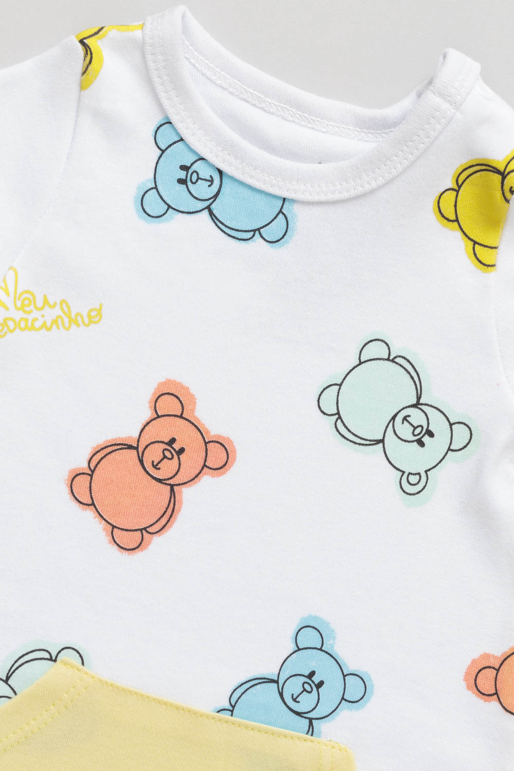 Macacão Infantil Suedine Fun Bear Branco - Image 2