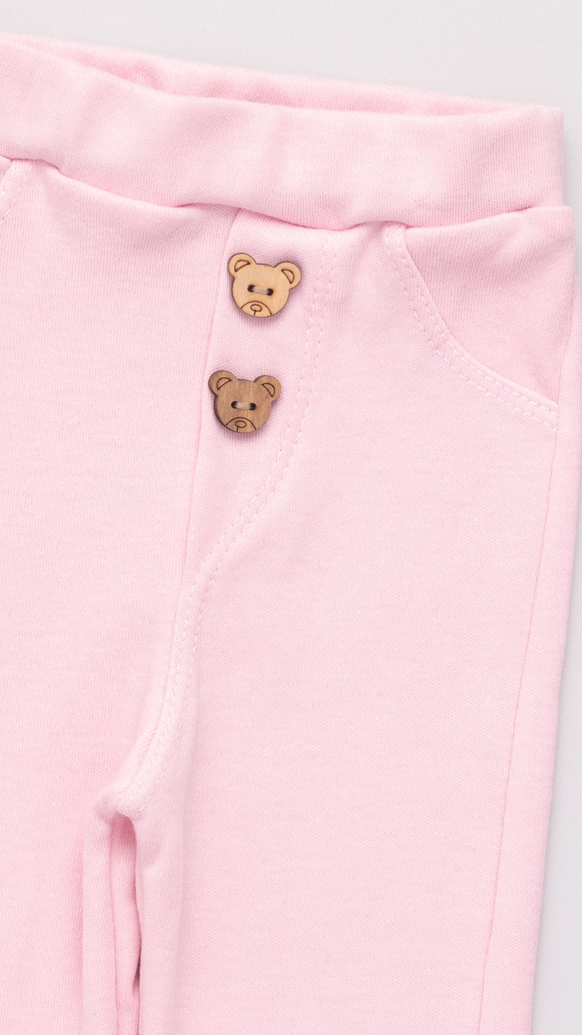 Calça bebê Suedine Ursinho Rosa - Image 2