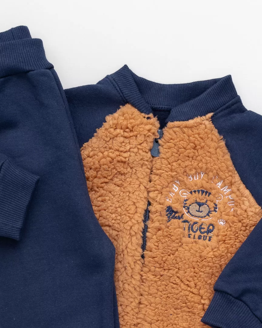 Conjunto Jaqueta e Calça Bebê Moletom Tiger Marinho - Imagem 4