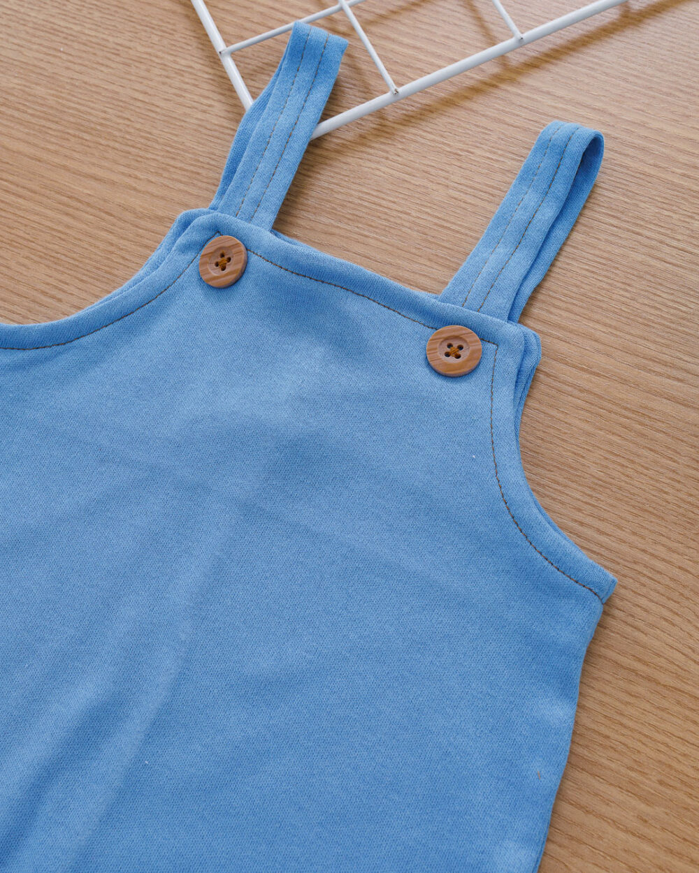 Macacão Jardineira Bebê com Bolsos Azul - Image 2