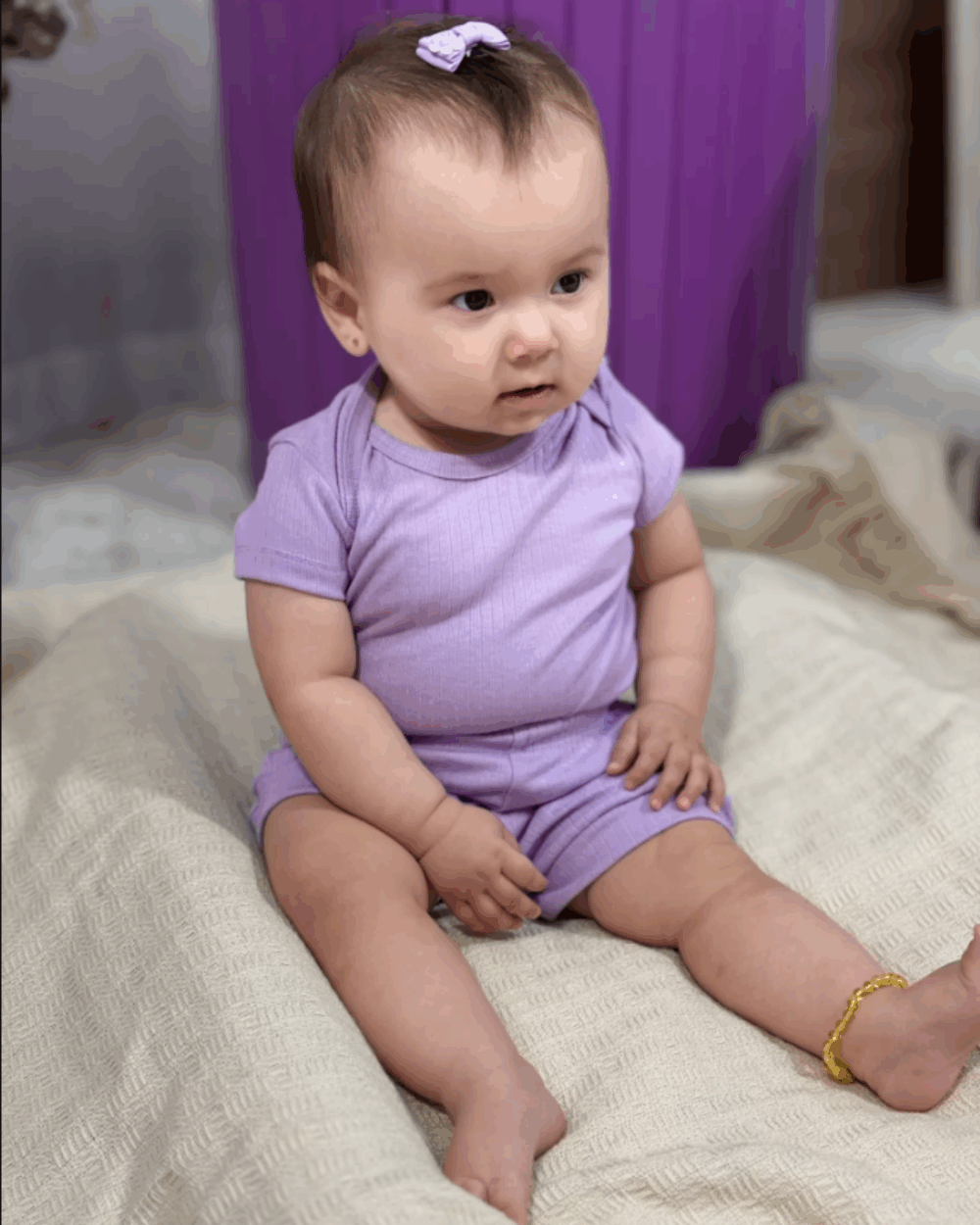 Kit 3 Conjuntos verão Bebê Canelado Confort Premium Menina - Imagem 2