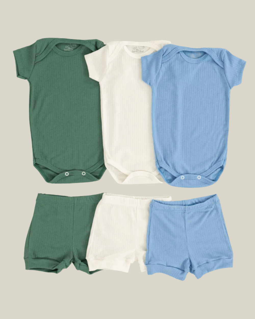 Kit 6 Peças Verão Bebê Canelado Confort Premium Menino - Imagem 2