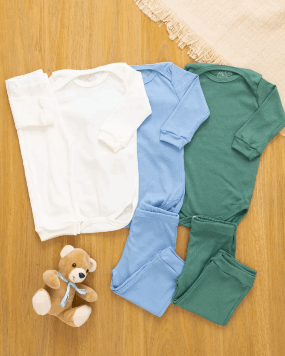 Kit 6 Peças Pagão Bebê Canelado Confort Premium Menino