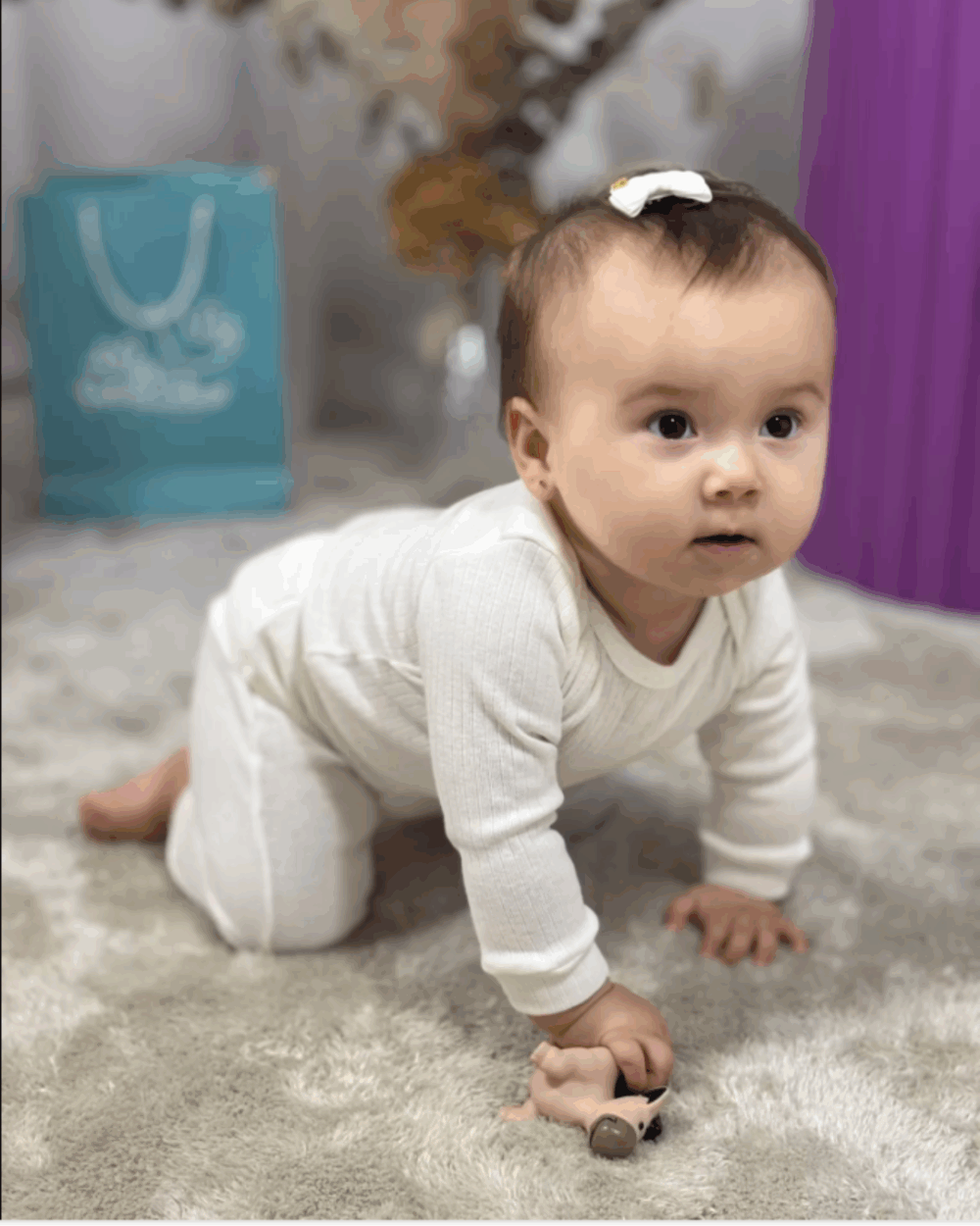 Conjunto Pagão Canelado Confort Premium Bebê Off White Unissex - Imagem 2
