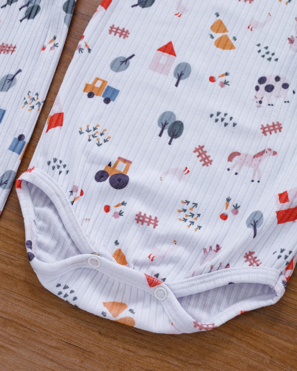Conjunto Pagão Canelado Estampado Premium Bebê Fazenda - Image 4